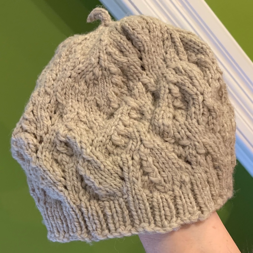Slouchy Beanie Hat Handknitted